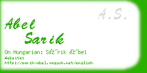 abel sarik business card